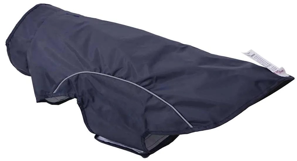 Capa de chuva para cães com tiras reflectoras azul-marinho XL