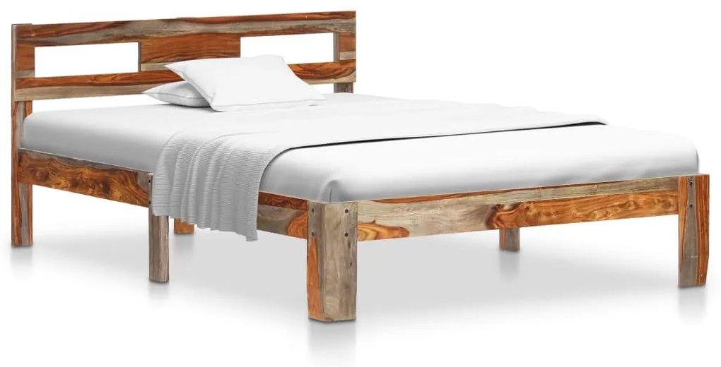 vidaXL Estrutura de cama sem colchão 120x200 cm madeira maciça