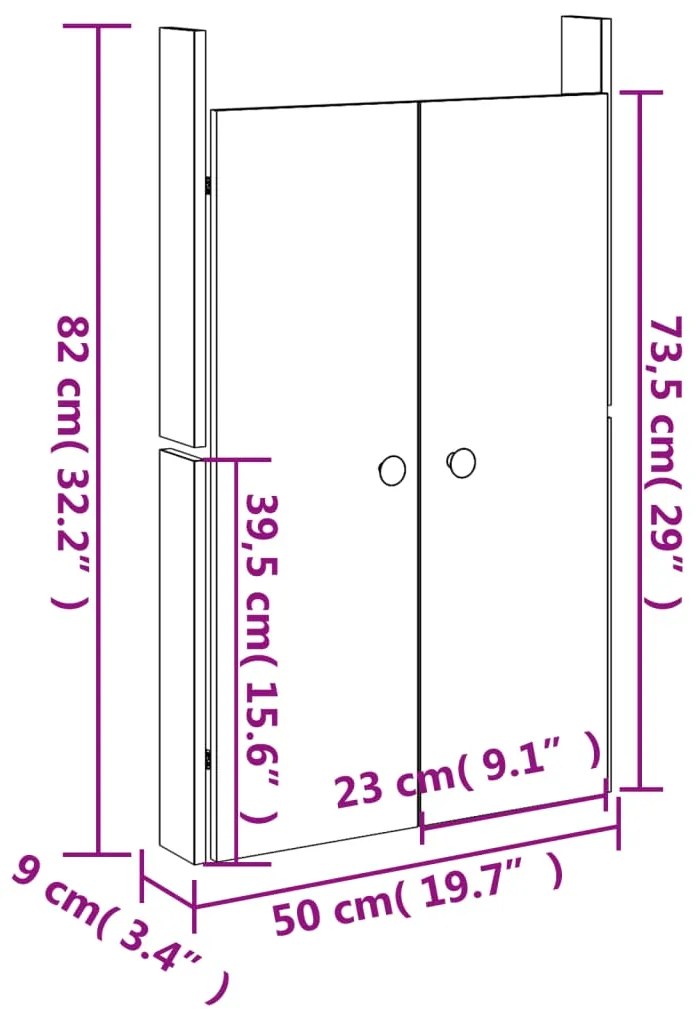 Portas de cozinha para exterior 50x9x82 cm pinho maciço preto