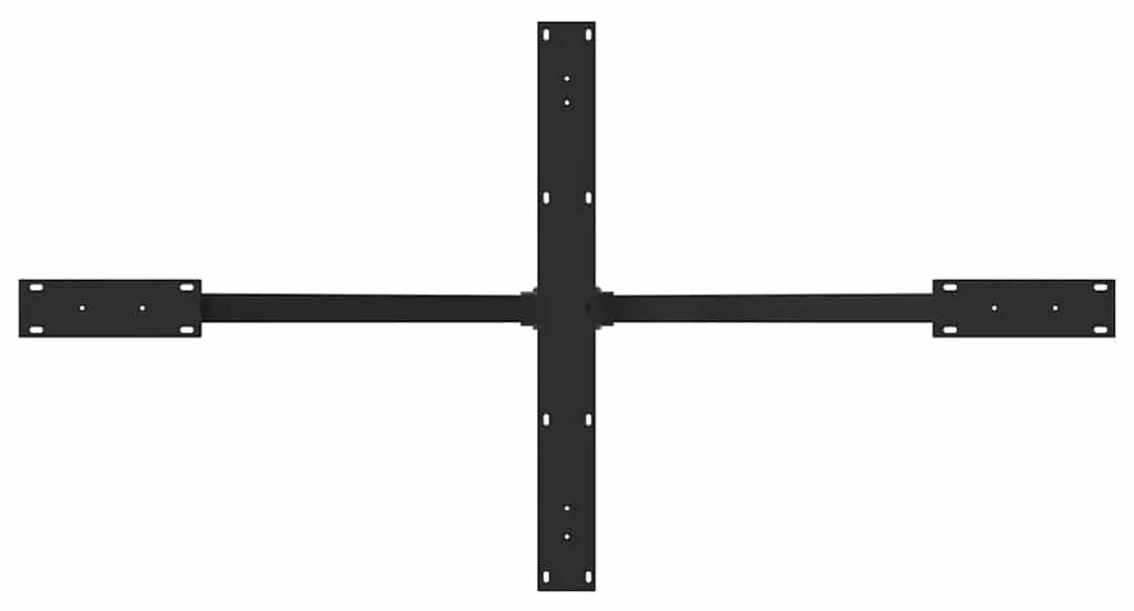 Pé de mesa de jantar em formato de aranha, preto, 150x78x(72-73) cm, a