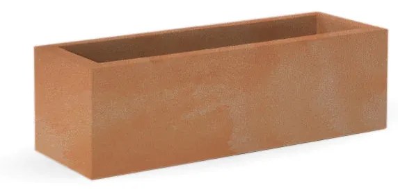 Vaso de flores colorido Polietileno CASA, JARDIM, RESTAURANTE, BAR Retangular JARA (100x40x36 cm) - Terracota
