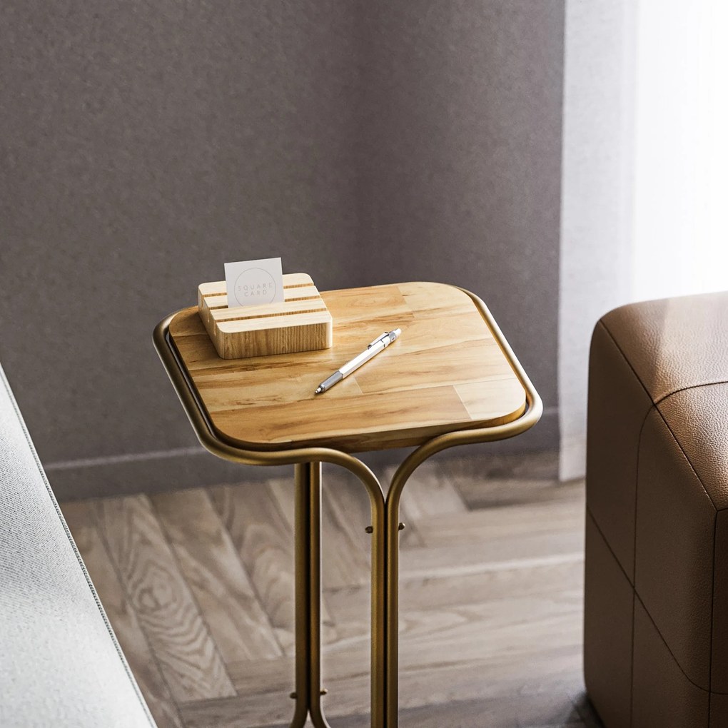 Mesa de Centro Shb-001-C – Dourado Natural – 30x52x30 cm | Tribo Home