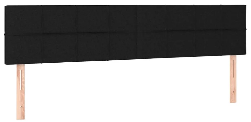 Estrutura de cama sem colchão preto 120x190 cm tecido