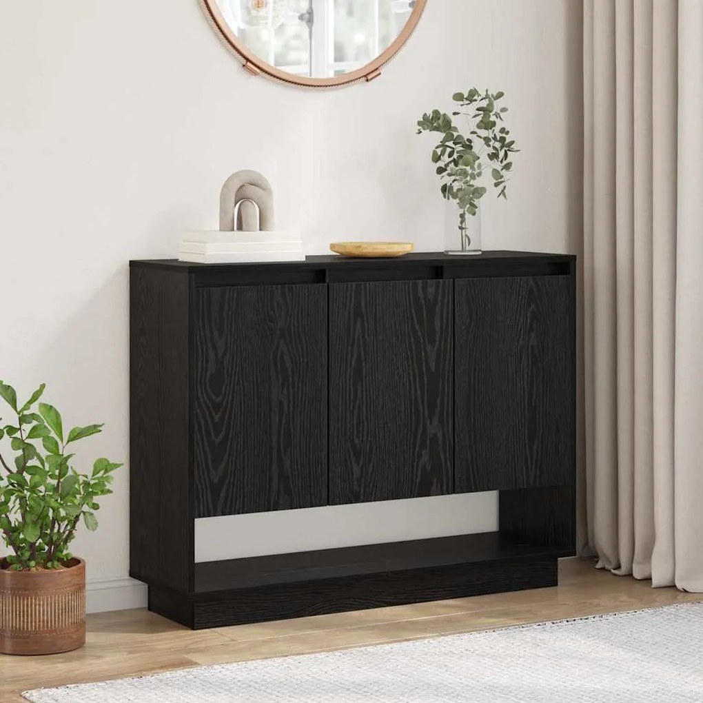 vidaXL Buffet Carvalho preto 97 x 29 x 75 cm Madeira processada