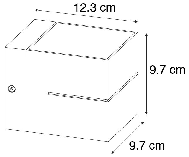 Candeeiro de parede moderno branco 9,7 cm - Transfer Groove Design,Industrial,Moderno