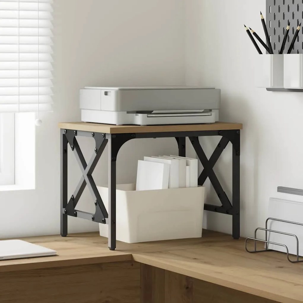 vidaXL Suporte para Impressora Carvalho Artesanal 40 x 30 x 31 cm