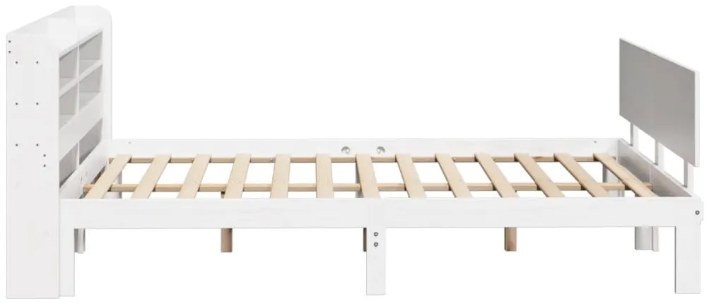 Estrutura de cama c/ cabeceira sem colchão 160x200 cm branco