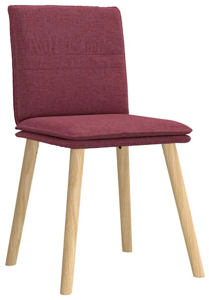 Cadeiras de jantar 6 pcs tecido vermelho-tinto