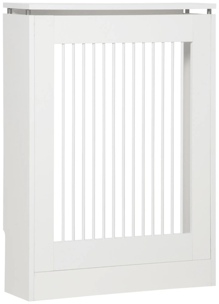 Cobertura de Radiador Moderno de MDF com Prateleira Superior para Sala de Estar Dormitório Escritório 60x18x84 cm Branco