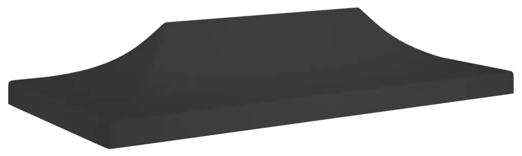 vidaXL Teto para tenda de festas 6x3 m 270 g/m² preto