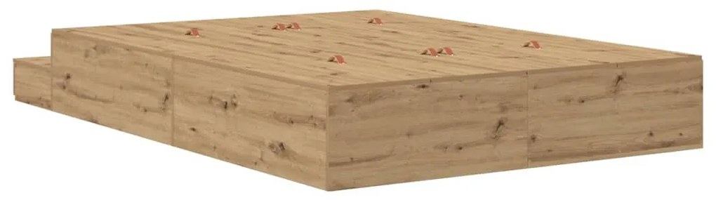Cama de Armazenamento Carvalho Artisan 160x200 cm