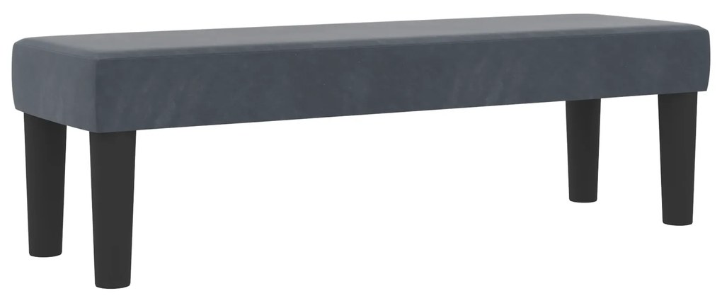 Cama Box Spring com Colchão e Banco Cinza Escuro 120x200 cm Veludo