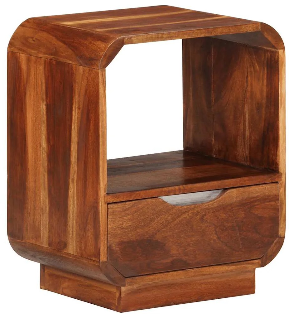 Mesa cabeceira gaveta 2 pcs madeira acácia maciça 40x30x50 cm