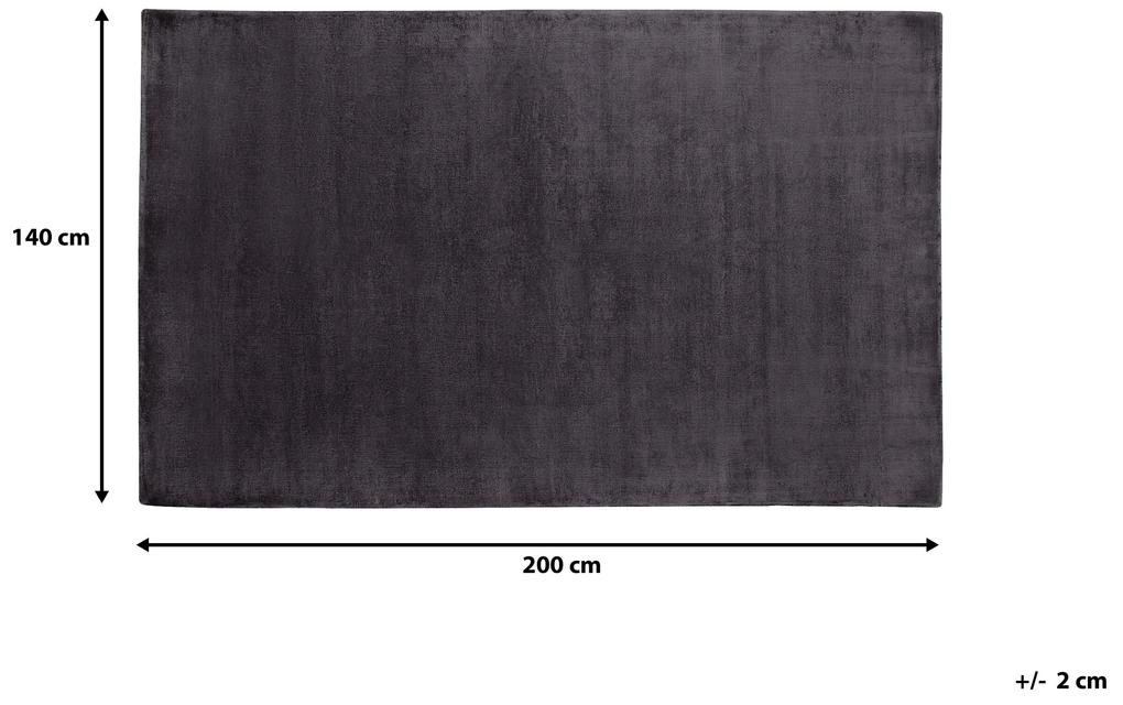 Tapete em viscose cinzenta escura 140 x 200 cm GESI II Beliani