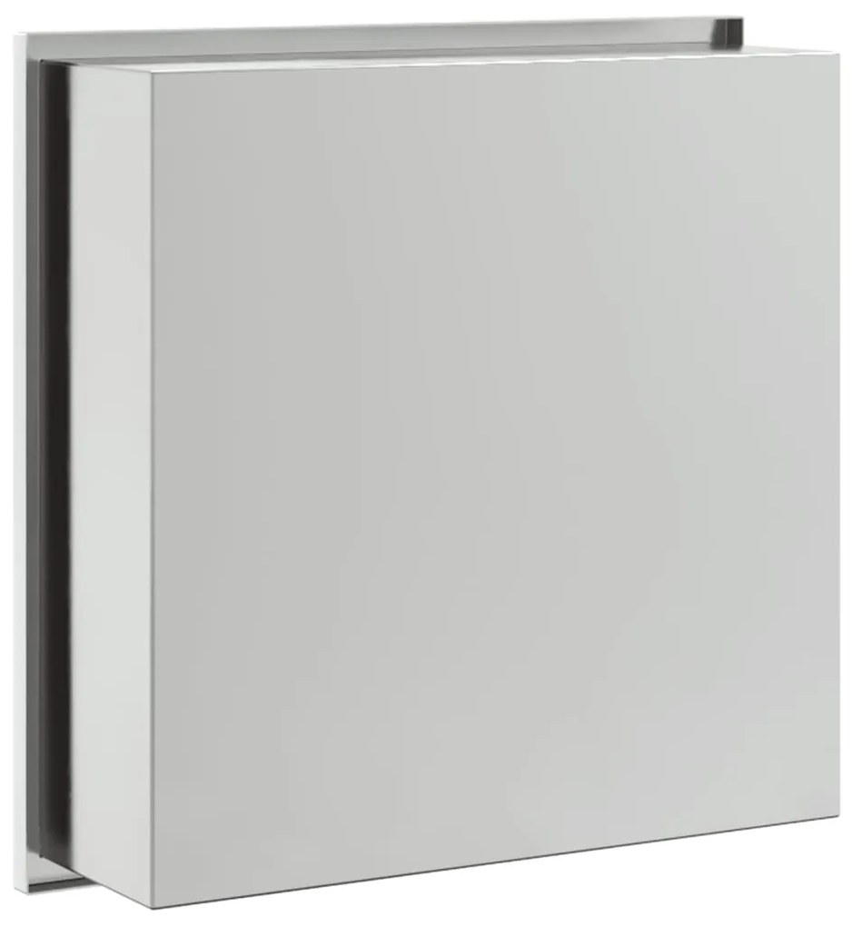 Nicho parede p/ duche 32x32x9 cm aço inoxidável prata escovada