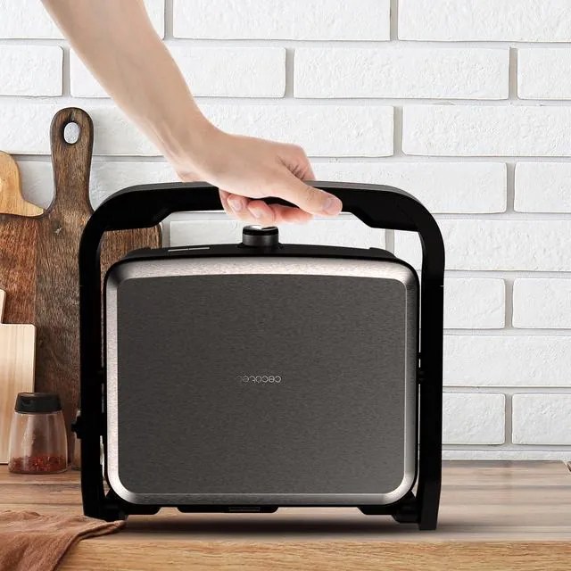 Grelhador elétrico com 2000W Rock'nGrill 2000 Full Open