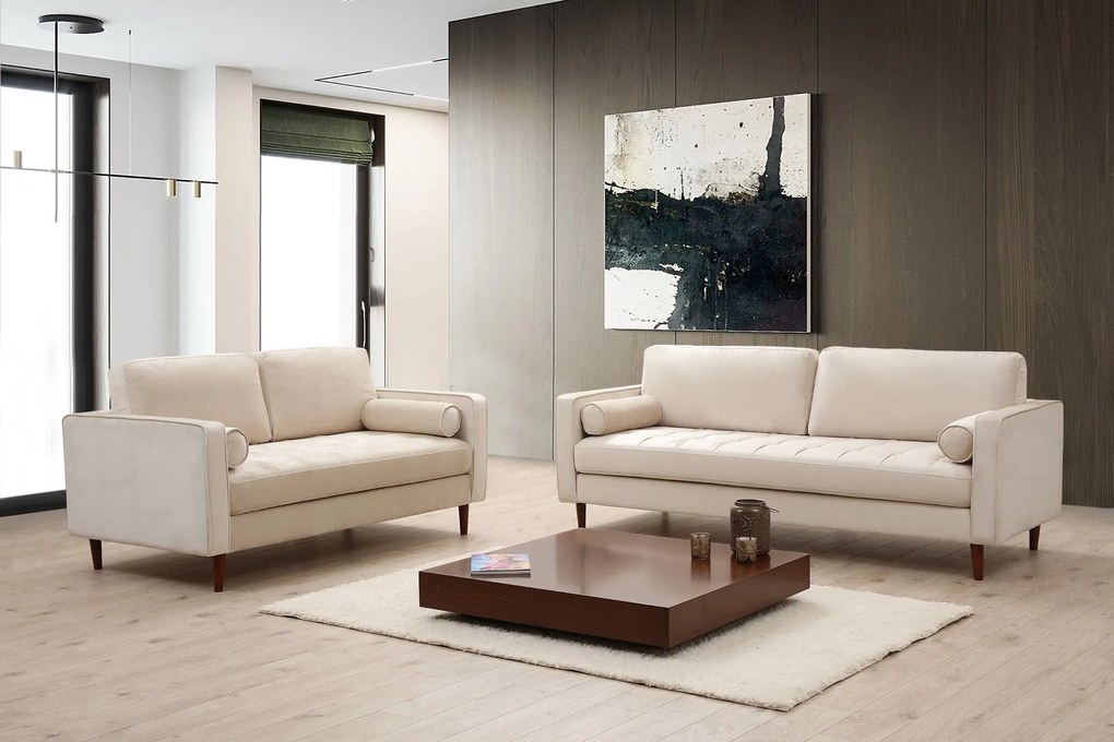 Sofá de 2 Lugares Rome – Bege – 175 x 90 x 70 cm