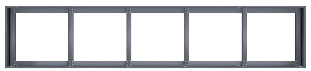 Vaso floreira 200x40x40 cm aço laminado a frio antracite