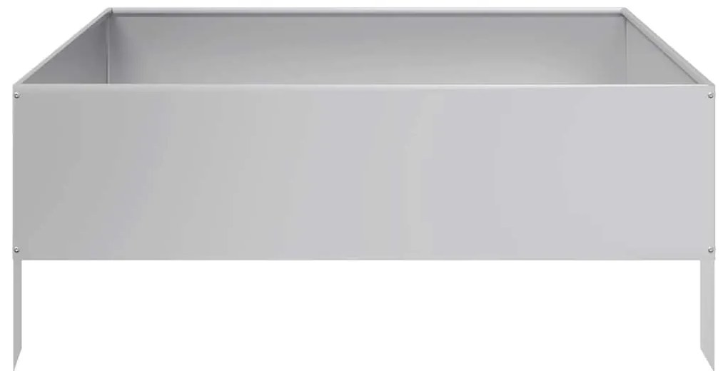 Canteiro elevado de jardim 100x100x25 cm aço galvanizado