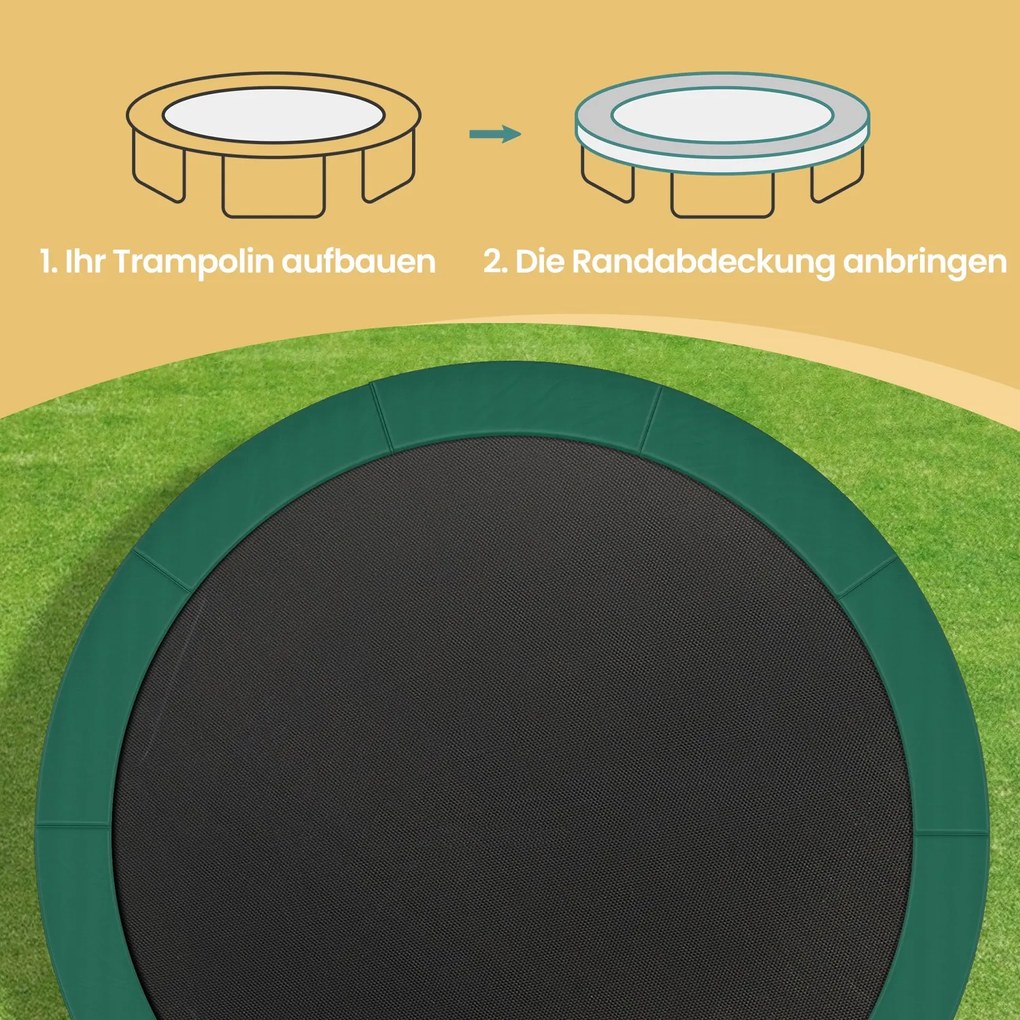 Cobertura para trampolim resistente aos raios UV de 366 cm verde