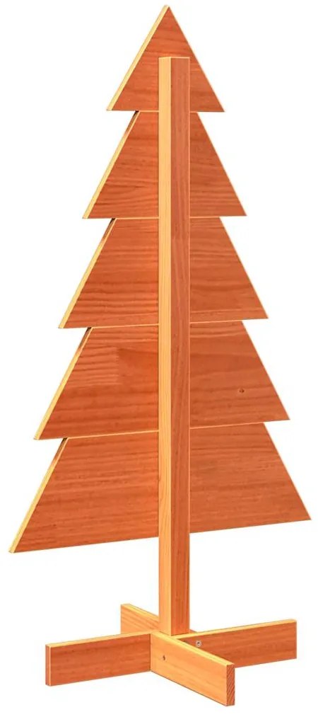 Árvore de Natal decorativa 100 cm pinho maciço castanho-mel