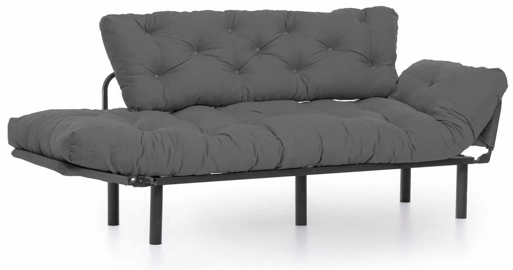 Sofá-Cama de 3 Lugares Nitta – Cinzento – 185x85x70 cm