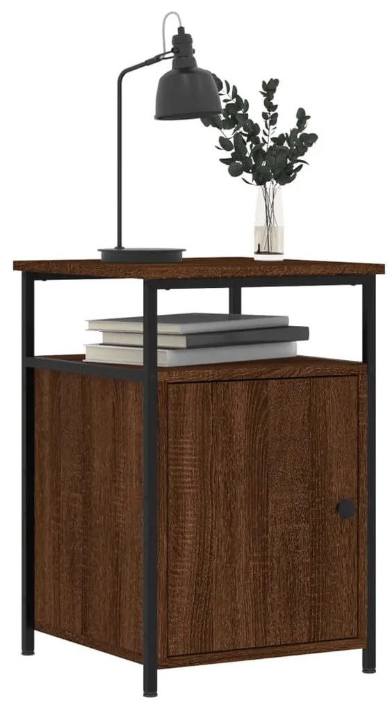 Mesa cabeceira 40x42x60 cm derivados madeira carvalho castanho