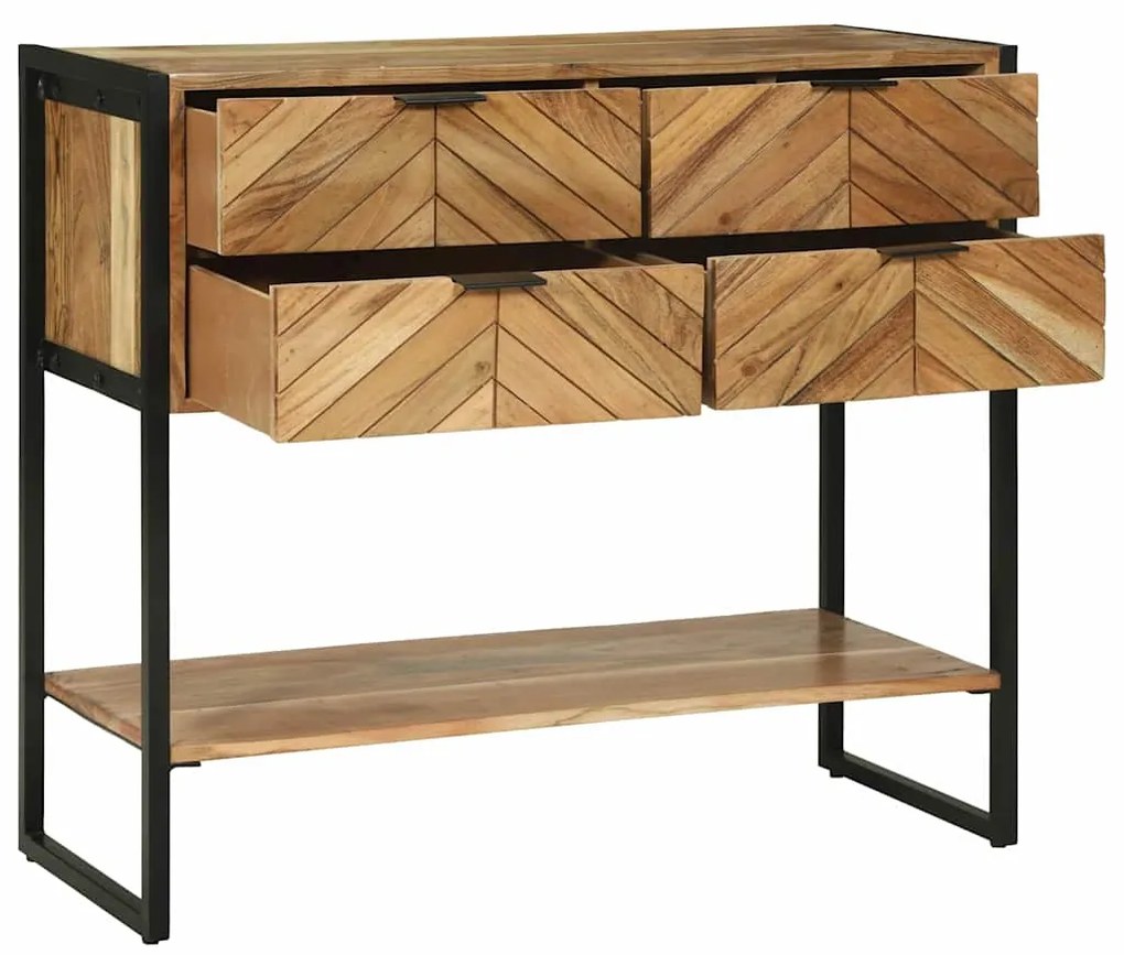 Mesa de Consola 90x35x80 cm Madeira Sólida Acácia