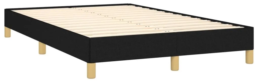 Cama boxspring com colchão 120x190 cm tecido preto