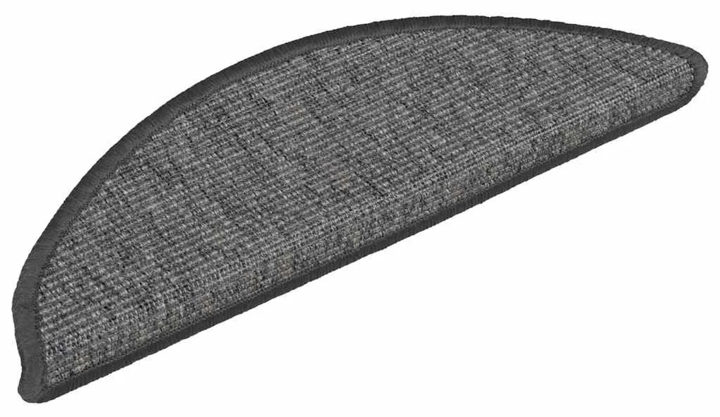 Tapetes de escada adesivos 15 pcs 56x17x3 cm bege e cinzento