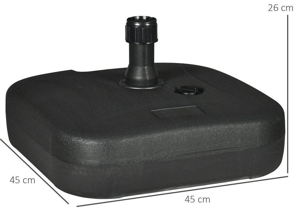 Base para Chapéu de Sol Suporte para Chapéu de Sol Recarregável com Ág