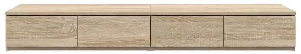 Gavetas para Cama Carvalho de Sonoma 120x36,5x16,5 cm Madeira Engenhei