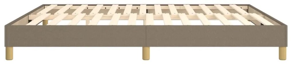 Cama sem colchão 160x200 cm tecido castanho-acinzentado