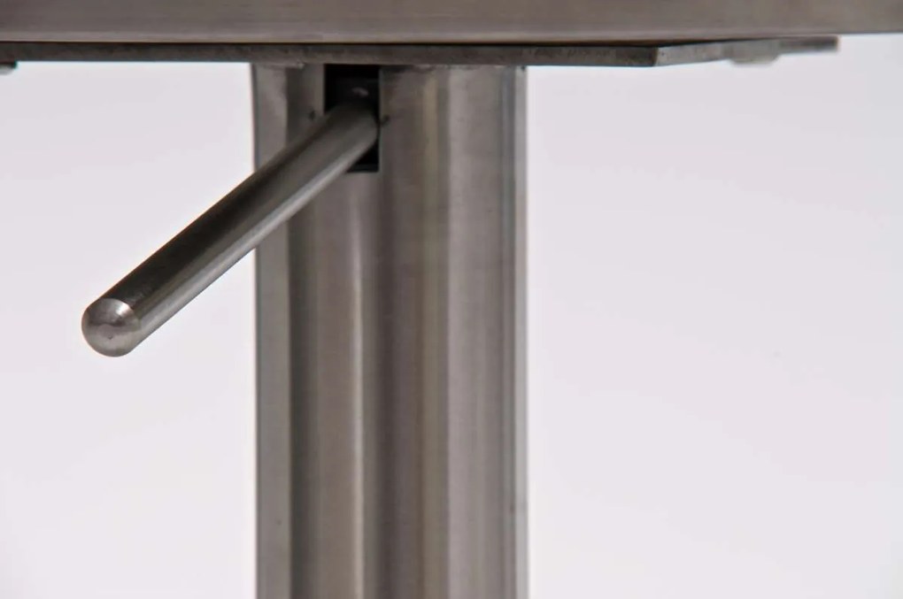 Banco de bar Panama em couro sintético 42 x 86-109 x 44 cm Cinzento