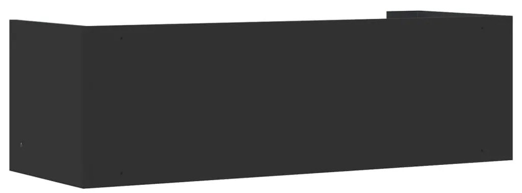 Prateleira de parede 100x35x30,5 cm derivados de madeira preto