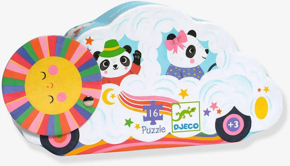 Puzzle 16 peças DJECO carro nuvem multicolor
