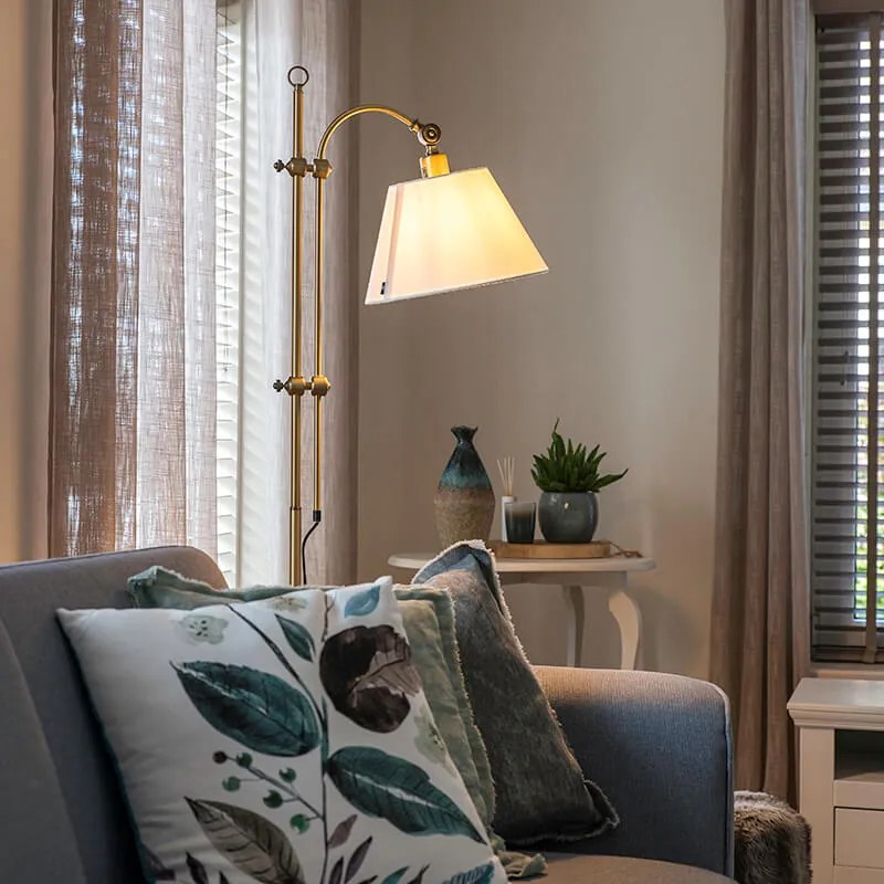 Candeeiro de pé clássico inteligente bronze com branco incl. Wifi A60 - Ashley