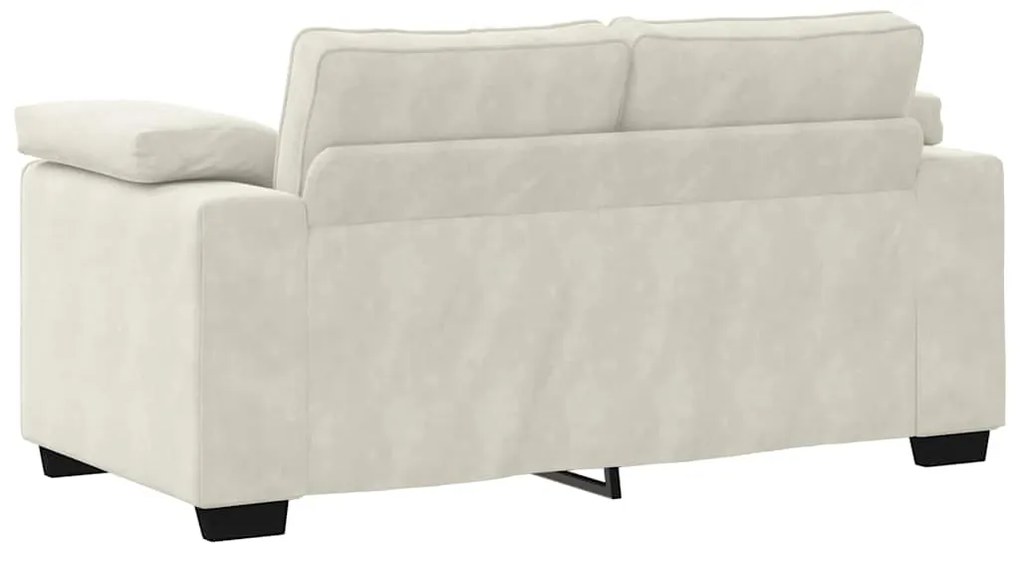 Sofá-luvas 120 cm veludo creme