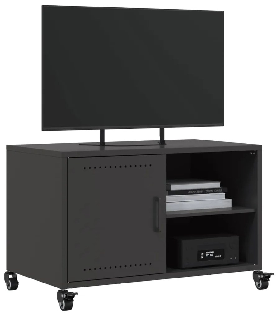 Móvel de TV 68x39x43,5 cm aço preto