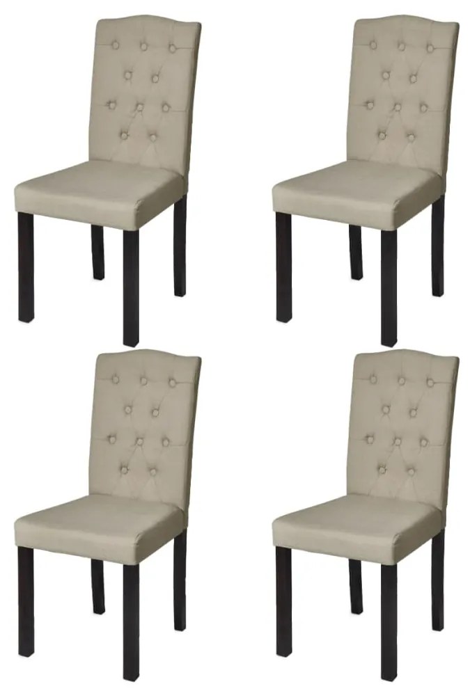 vidaXL Cadeiras de jantar 4 pcs tecido cor camel