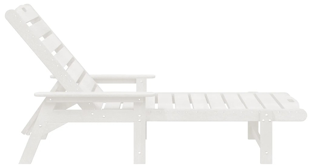 Espreguiçadeiras 2 pcs Branca 162x53x98.5 cm HDPE