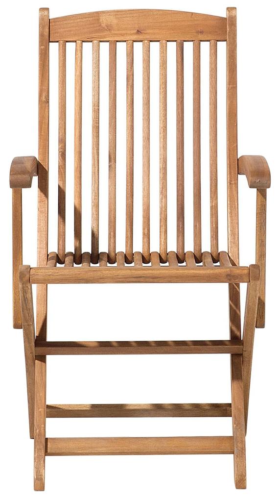 Conjunto de 2 cadeiras de jardim em madeira de acácia MAUI Beliani