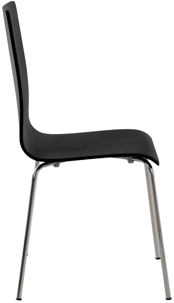 Conjunto de 4 cadeiras de cozinha e sala de jantar Pepe 43 x 87 x 47 cm Preto