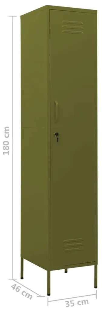 Cacifo aço 35x46x180 cm verde-azeitona