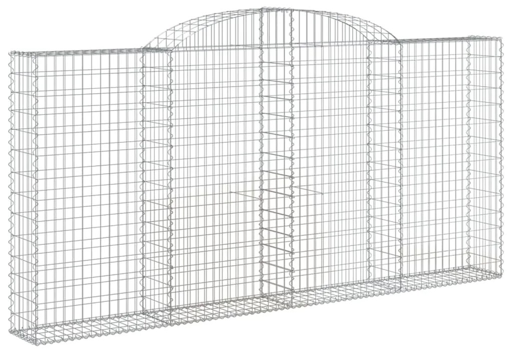 Cestos gabião arqueados 8pcs 300x30x140/160cm ferro galvanizado