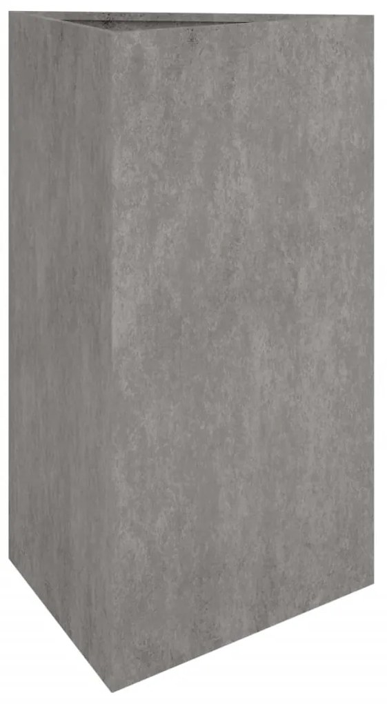 Vaso/floreira de jardim 50x43x75 cm aço corten