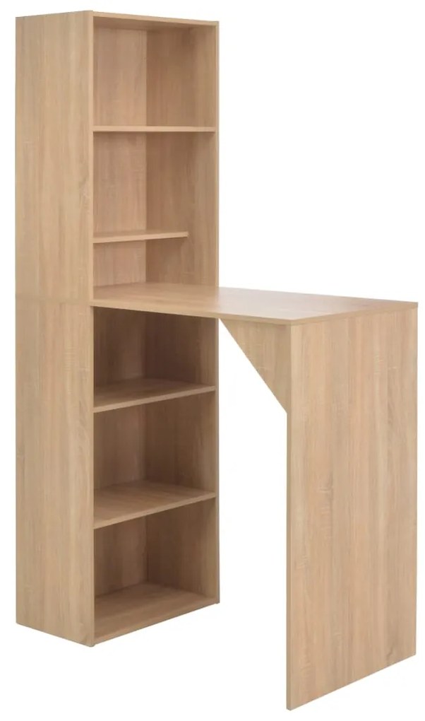 280229 vidaXL Mesa de bar com armário 115x59x200 cm carvalho