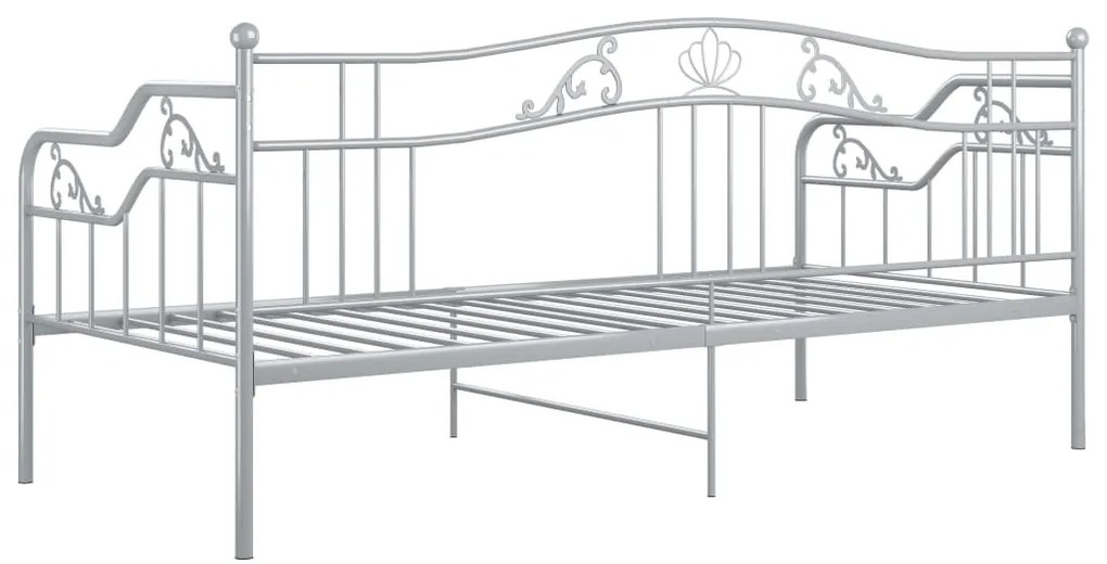 Sofá-cama 90x200 cm metal cinzento