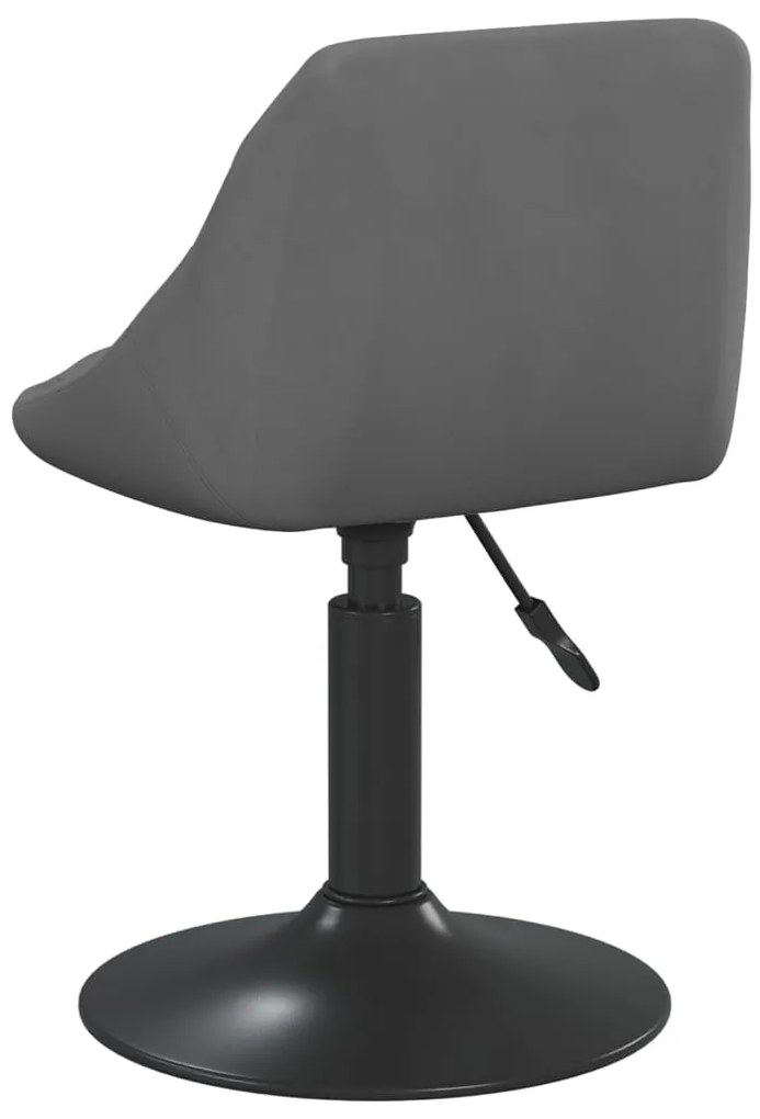 Cadeira de jantar veludo cinzento-escuro