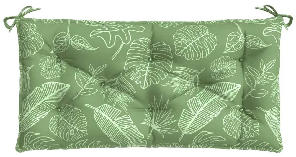 Almofadão banco jardim 100x50x7 cm tecido oxford padrão folhas